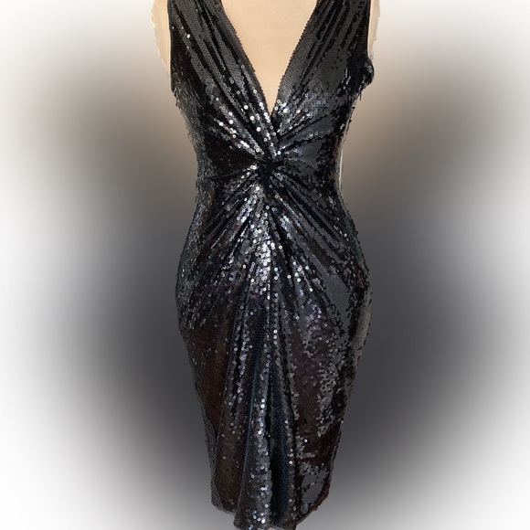 Aqua Dresses & Skirts - NWT Sexy Sleeveless Sequin Black Sequin Cocktail Dress - Size XS Aqua